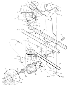 Motion Drive Diagram and Parts List for 312002X98A 2003 Briggs and Stratton Lawn Tractor